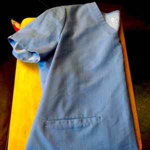 Figs size XL technical collection blue scrub top